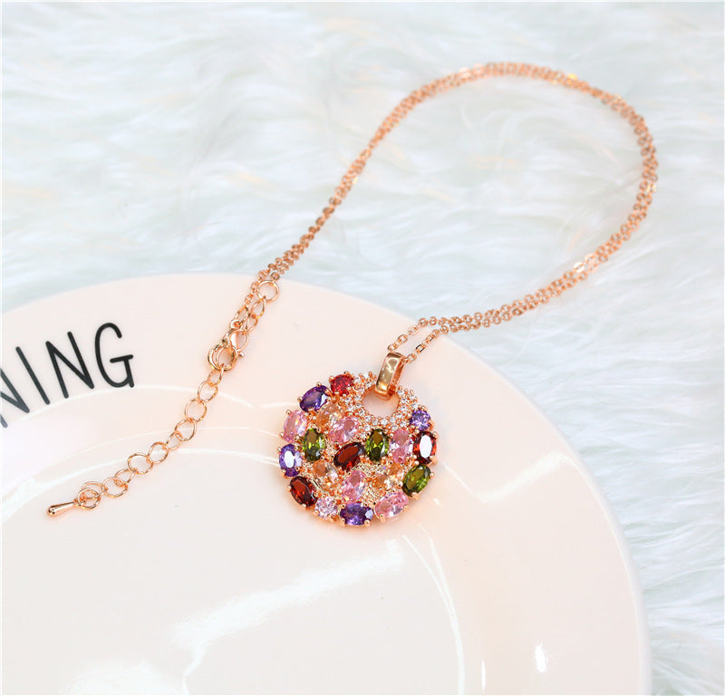 Wholesale Colored Zircon Necklace